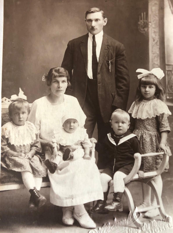 Portrait de famille de Jan Krajka, mineur polonais