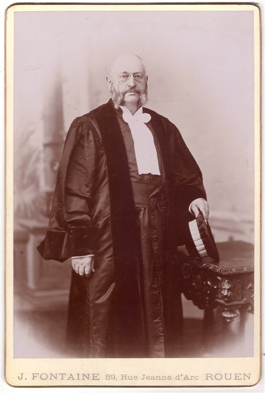 Portrait dédicacé d'un magistrat