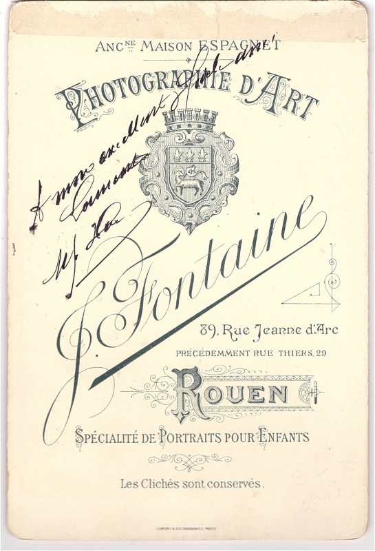 Portrait dédicacé d'un magistrat