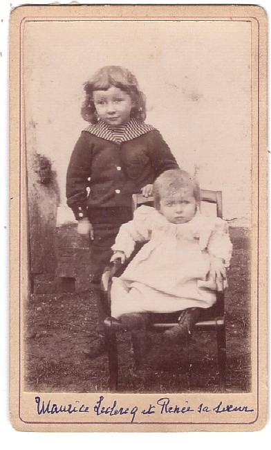 Maurice Leclercq et sa petite soeur