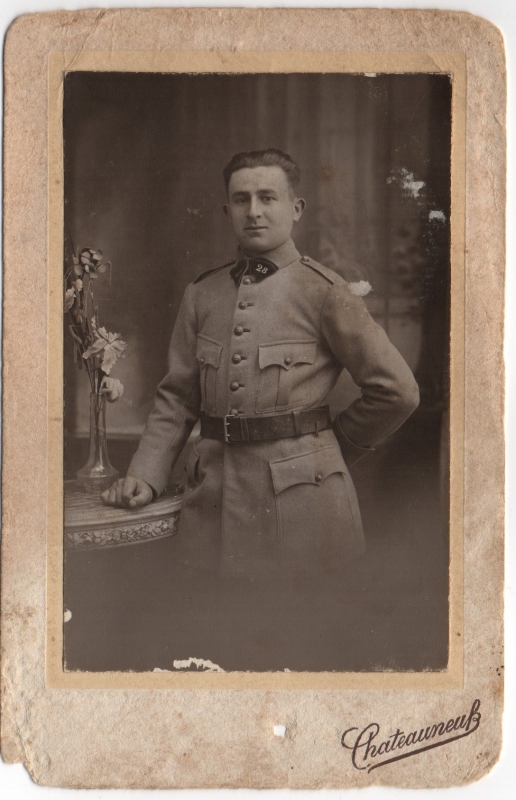 Pierre Fernand Lamarque sous l'uniforme du 28e régiment du génie.