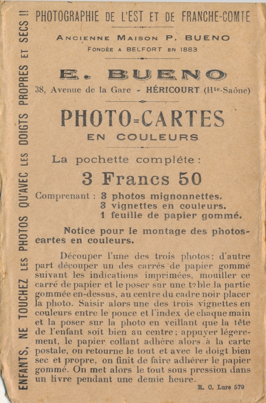 Publicité d'Emile Bueno