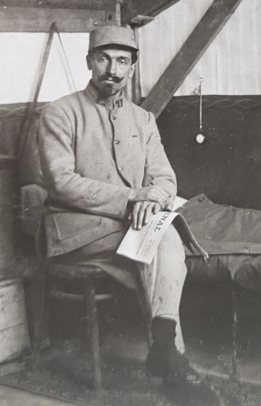 Autoportrait de Gouttebaron pendant la Grande Guerre
