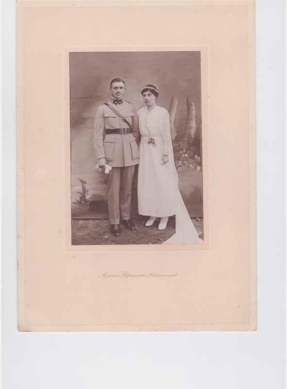 Abel et Jeannette Rocheron, le jour de leur mariage